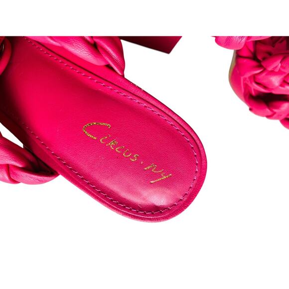 Circus by Sam Edelman Flamingo Pink Mable Braided Strap Heels Sandals 8M EU 38 - Picture 6 of 9